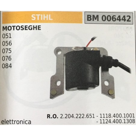 BOBINA BRUMAR ELETTRONICA STIHL MOTOSEGHE 051 056 075 076 084