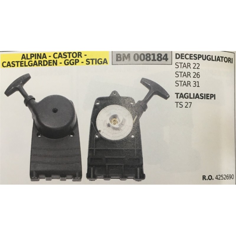 AVVIAMENTO COMPLETO BRUMAR ALPINA  CASTOR  CASTELGARDEN  GGP  STIGA DECESPUGLIATORI STAR 22 STAR 26 STAR 31 TAGLIASIEPI TS 27