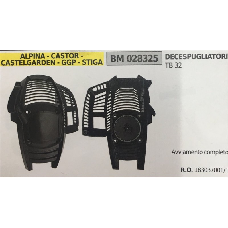 AVVIAMENTO COMPLETO BRUMAR ALPINA  CASTOR  CASTELGARDEN  GGP  STIGA DECESPUGLIATORI TB 32