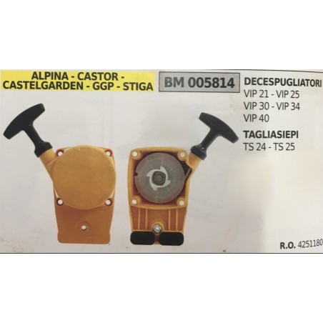 AVVIAMENTO COMPLETO BRUMAR ALPINA  CASTOR  CASTELGARDEN  GGP  STIGA DECESPUGLIATORI VIP 21  VIP 25 VIP 30  VIP 34 VIP 40 TAGLIA