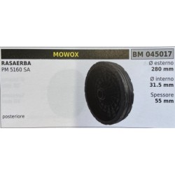 BRUMAR RUOTA RASAERBA MOWOX  RASAERBA PM 5160 SA  posteriore  Ø esterno 280 mm Ø interno 315 mm spessore 55 mm  RO