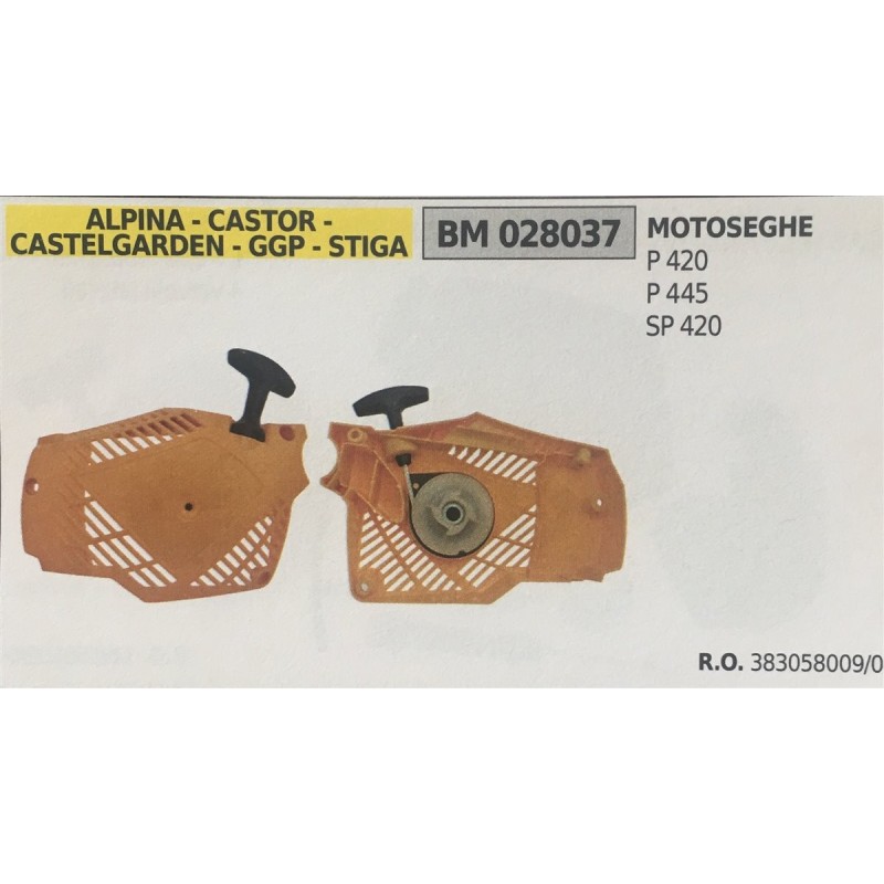 AVVIAMENTO COMPLETO BRUMAR ALPINA  CASTOR  CASTELGARDEN  GGP  STIGA MOTOSEGHE P 420 P 445 SP 420