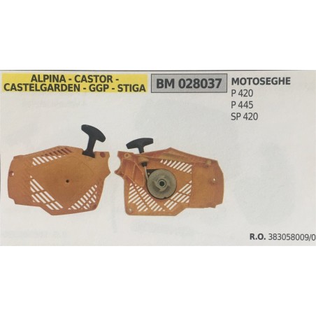 AVVIAMENTO COMPLETO BRUMAR ALPINA  CASTOR  CASTELGARDEN  GGP  STIGA MOTOSEGHE P 420 P 445 SP 420