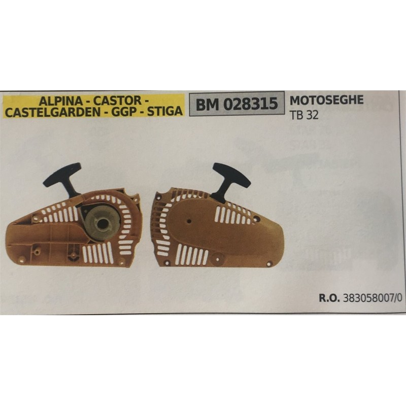 AVVIAMENTO COMPLETO BRUMAR ALPINA  CASTOR  CASTELGARDEN  GGP  STIGA MOTOSEGHE TB 32