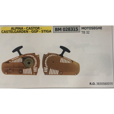 AVVIAMENTO COMPLETO BRUMAR ALPINA  CASTOR  CASTELGARDEN  GGP  STIGA MOTOSEGHE TB 32