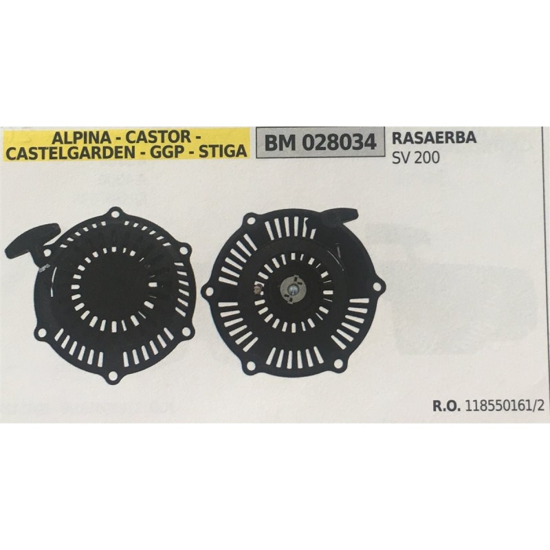 AVVIAMENTO COMPLETO BRUMAR ALPINA  CASTOR  CASTELGARDEN  GGP  STIGA RASAERBA SV 200