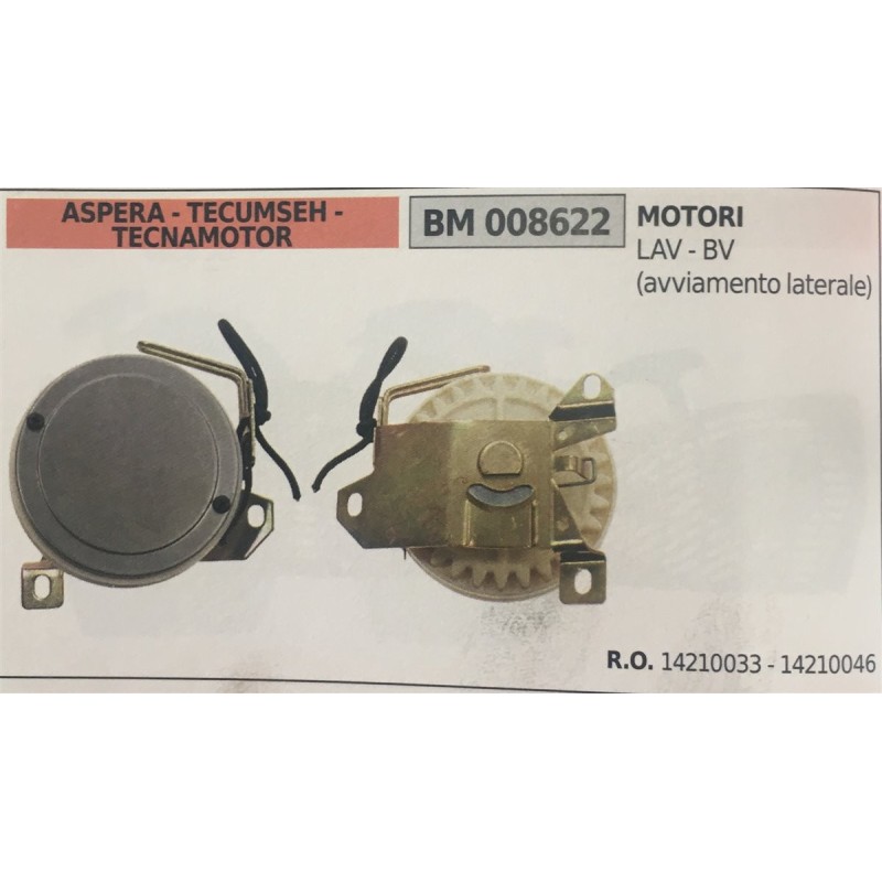 AVVIAMENTO COMPLETO BRUMAR ASPERA  TECUMSEH  TECNAMOTOR MOTORI LAV  BV (avviamento laterale)