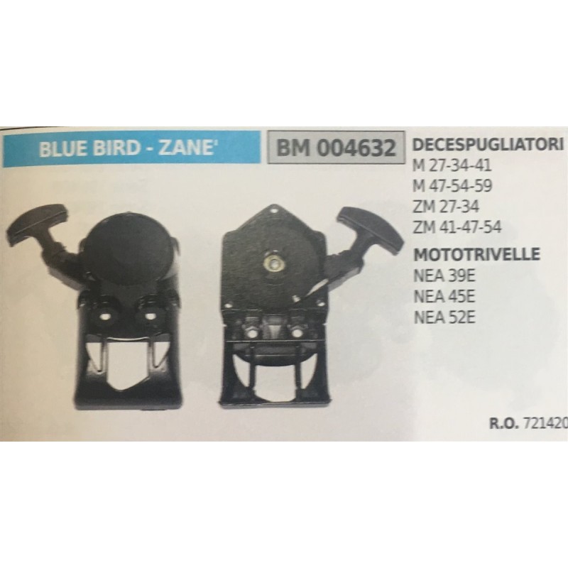 AVVIAMENTO COMPLETO BRUMAR BLUE BIRD  ZANE' DECESPUGLIATORI M 273441 M 475459 ZM 2734 ZM 414754 MOTOTRIVELLE NEA 39E NEA 45E NE