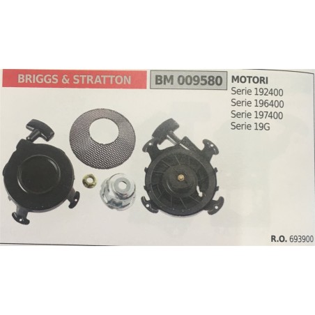 AVVIAMENTO COMPLETO BRUMAR BRIGGS & STRATTON  MOTORI Serie 192400 Serie 196400 Serie 197400 Serie 19G