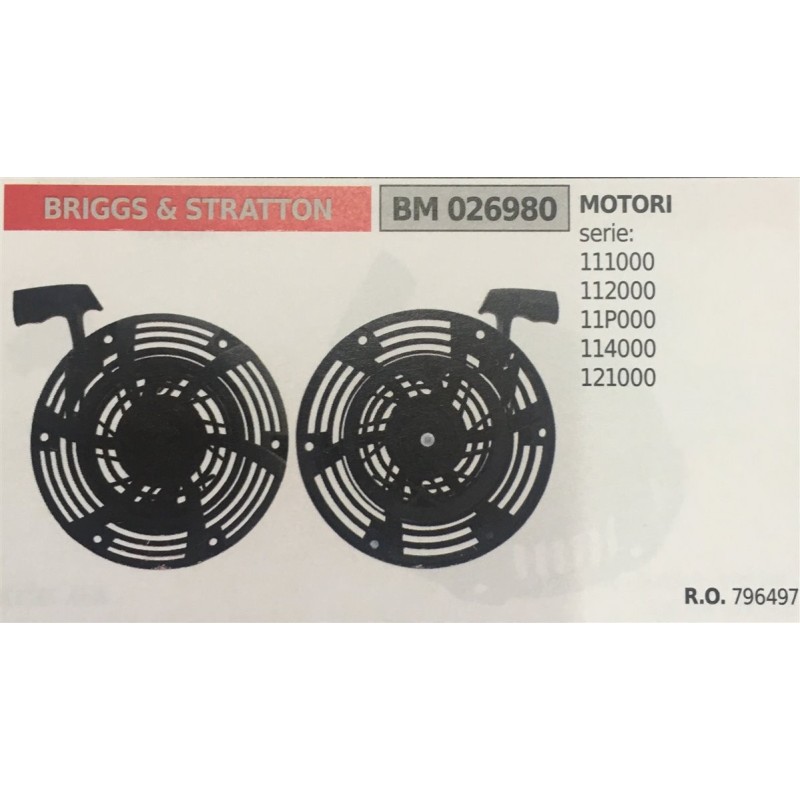 AVVIAMENTO COMPLETO BRUMAR BRIGGS & STRATTON  MOTORI Serie 111000 112000 11P000 114000 121000