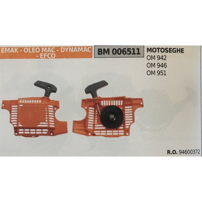 AVVIAMENTO COMPLETO BRUMAR EMAK  OLEO MAC  DYNAMAC  EFCO MOTOSEGHE OM 942 OM 946 OM 951