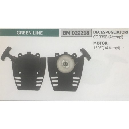 AVVIAMENTO COMPLETO BRUMAR GREEN LINE DECESPUGLIATORI CG 335B (4 tempi) MOTORI 139FQ (4 tempi)