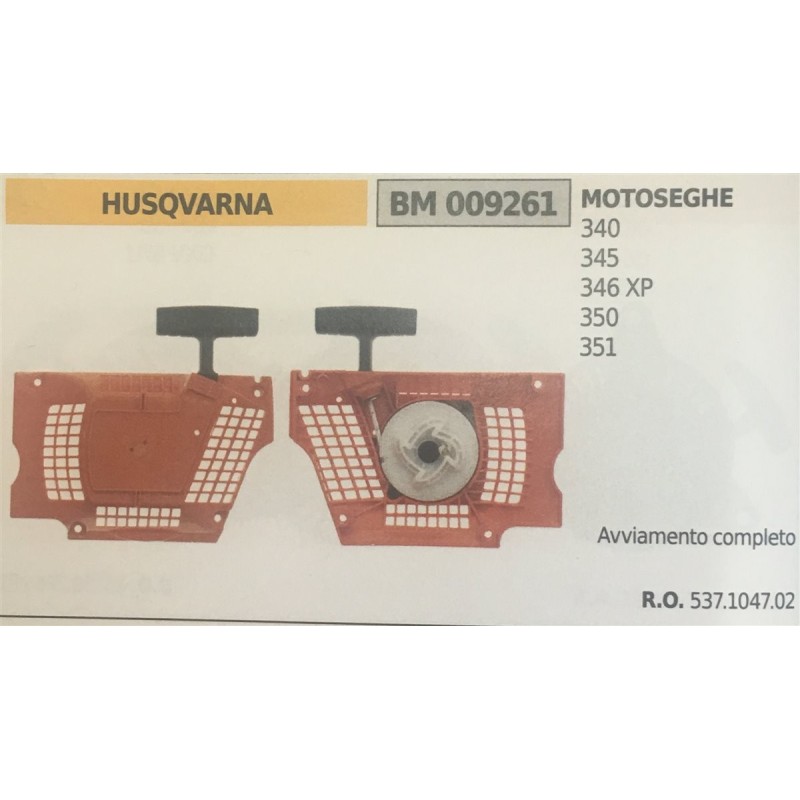 AVVIAMENTO COMPLETO BRUMAR HUSQVARNA MOTOSEGHE 340 345 346 XP 350 351    avviamento completo