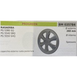 BRUMAR RUOTA RASAERBA PROGREEN  RASAERBA PG 5380 SQ PG 5540 SBQ PG 5550 SHQ  coperchio esterno ruota posteriore Ø esterno 260 m