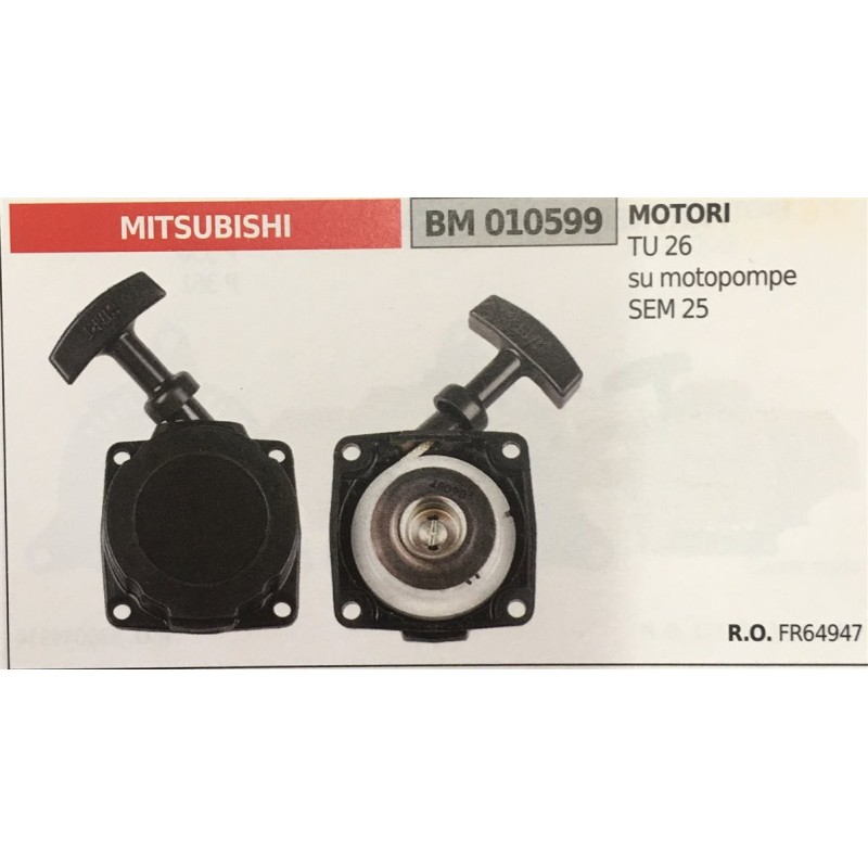 AVVIAMENTO COMPLETO BRUMAR MITSUBISHI MOTORI TU 26 su motopompe SEM 25