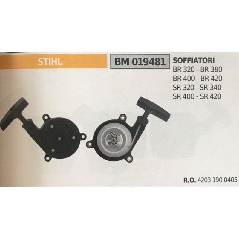 AVVIAMENTO COMPLETO BRUMAR STIHL SOFFIATORI BR 320  BR 380 BR 400  BR 420 SR 320  SR 340 SR 400  SR 420
