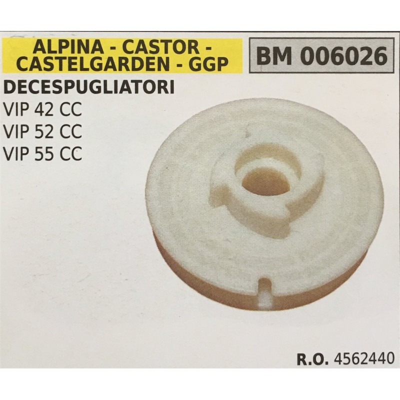 PULEGGIA AVVIAMENTO BRUMAR ALPINA  CASTOR  CASTELGARDEN  GGP DECESPUGLIATORI  VIP 42 CC VIP 52 CC VIP 55 CC