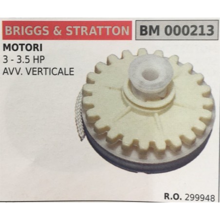PULEGGIA AVVIAMENTO BRUMAR BRIGGS & STRATTON MOTORI 3  35 HP AVV VERTICALE