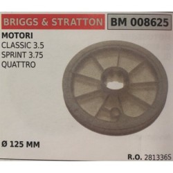 PULEGGIA AVVIAMENTO BRUMAR BRIGGS & STRATTON MOTORI CLASSIC 35 SPRINT 375 QUATTRO   Ø 125 MM
