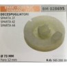 PULEGGIA AVVIAMENTO BRUMAR EMAK  OLEO MAC  DYNAMAC  EFCO DECESPUGLIATORI SPARTA 37 SPARTA 42 SPARTA 44   Ø 73 MM foro 12 mm