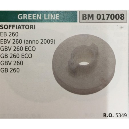 PULEGGIA AVVIAMENTO BRUMAR GREEN LINE SOFFIATORI EB 260 EBV 260 (anno 2009) GBV 260 ECO GB 260 ECO GBV 260 GB 260