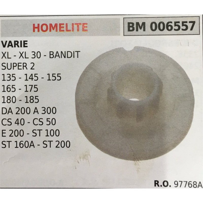 PULEGGIA AVVIAMENTO BRUMAR HOMELITE VARIE XL  XL 30  BANDIT SUPER 2 135  145  155  165  175  180  185 DA 200 A 300 CS 40  CS 50