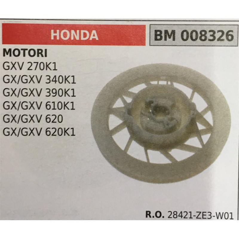 PULEGGIA AVVIAMENTO BRUMAR HONDA MOTORI GXV 270K1 GXGXV 340K1 GXGXV 390K1 GXGXV 610K1 GXGXV 620 GXGXV 620K1