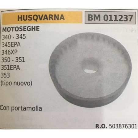 PULEGGIA AVVIAMENTO BRUMAR HUSQVARNA MOTOSEGHE 340  345 345EPA 346XP 350  351 351EPA 353 (tipo nuovo)    con portamolla