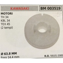 PULEGGIA AVVIAMENTO BRUMAR KAWASAKI MOTORI TH 34 KBL 34 TEX 45 (2 tempi)    Ø 638 MM foro 144 mm