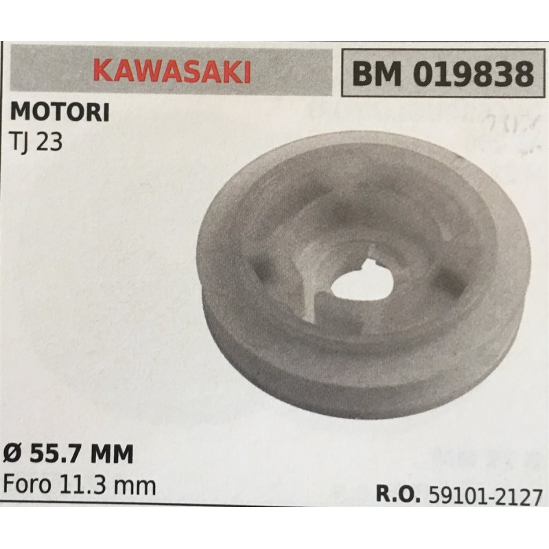 PULEGGIA AVVIAMENTO BRUMAR KAWASAKI MOTORI TJ 23    Ø 557 MM foro 113 mm