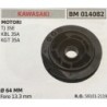 PULEGGIA AVVIAMENTO BRUMAR KAWASAKI MOTORI TJ 35E KBL 35A KGT 35A    Ø 64 MM foro 133 mm