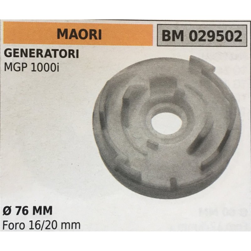 PULEGGIA AVVIAMENTO BRUMAR MAORI GENERATORI MGP 1000i    Ø 76 MM foro 1620 mm