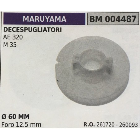 PULEGGIA AVVIAMENTO BRUMAR MARUYAMA DECESPUGLIATORI AE 320 M 35    Ø 60 MM foro 125 mm