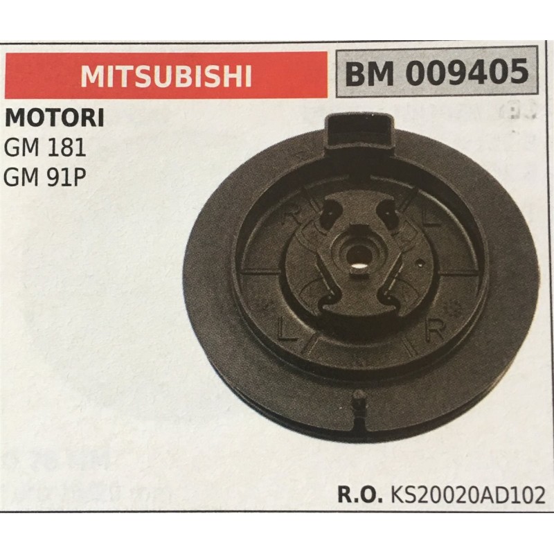 PULEGGIA AVVIAMENTO BRUMAR MITSUBISHI MOTORI GM 181 GM 91P