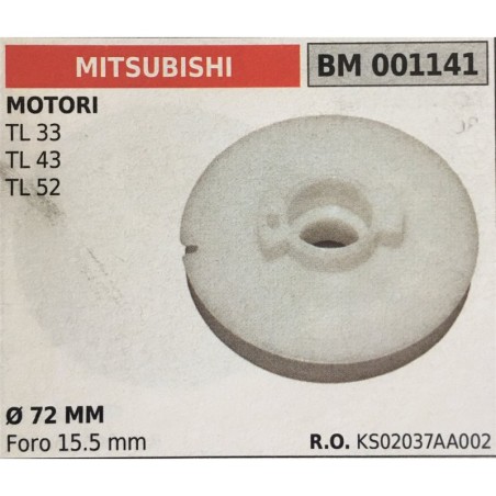 PULEGGIA AVVIAMENTO BRUMAR MITSUBISHI MOTORI TL 33 TL 43 TL 52    Ø 72 MM foro 155 mm
