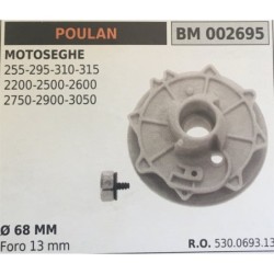 PULEGGIA AVVIAMENTO BRUMAR POULAN MOTOSEGHE 255295310315 220025002600 275029003050    Ø 68 MM foro 13 mm