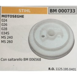 PULEGGIA AVVIAMENTO BRUMAR STIHL MOTOSEGHE 024 026 028 034S MS 240 MS 260    con saltarello BM 006568