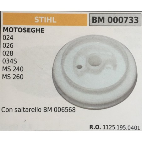 PULEGGIA AVVIAMENTO BRUMAR STIHL MOTOSEGHE 024 026 028 034S MS 240 MS 260    con saltarello BM 006568