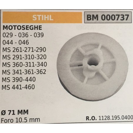 PULEGGIA AVVIAMENTO BRUMAR STIHL MOTOSEGHE 029  036  039 044  046 MS 261271290 MS 291310320 MS 360311340 MS 341361362 MS 390440