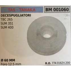 PULEGGIA AVVIAMENTO BRUMAR TAS  TANAKA DECESPUGLIATORI TBC 265 SUM 351 SUM 400    Ø 60 MM foro 125 mm