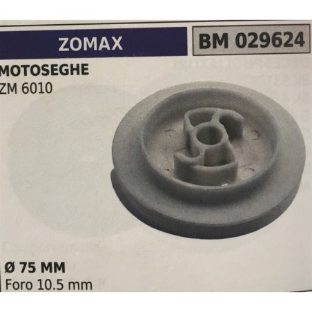 PULEGGIA AVVIAMENTO BRUMAR ZOMAX MOTOSEGHE ZM 6010    Ø 75 MM foro 105 mm