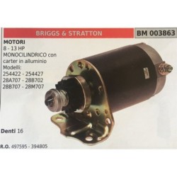 MOTORINO AVVIAMENTO BRUMAR BRIGGS & STRATTON MOTORI 8  13 HP MONOCILINDRICO con carter in alluminio modelli  254422  254427 28A