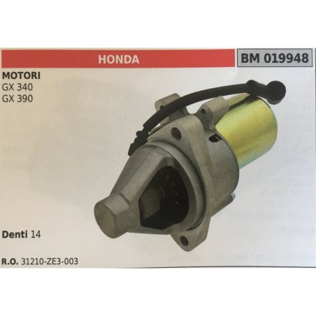 MOTORINO AVVIAMENTO BRUMAR HONDA MOTORI GX 340 GX 390     DENTI 14