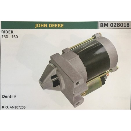 MOTORINO AVVIAMENTO BRUMAR JOHN DEERE RIDER 130  160    DENTI 9