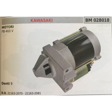MOTORINO AVVIAMENTO BRUMAR KAWASAKI MOTORI FB 460 V    DENTI 9