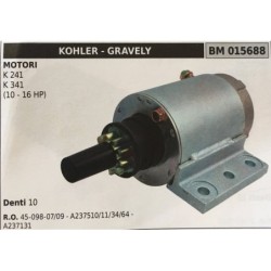 MOTORINO AVVIAMENTO BRUMAR KOHLER  GRAVELY MOTORI K 241 K 341 (10  16 HP)    DENTI 10