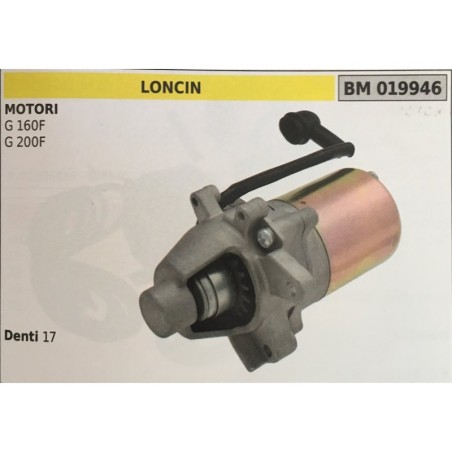 MOTORINO AVVIAMENTO BRUMAR LONCIN MOTORI G 160F G 200F    DENTI 9