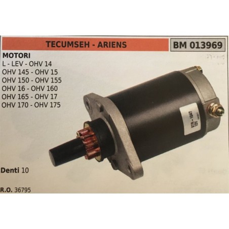 MOTORINO AVVIAMENTO BRUMAR TECUMSEH  ARIENS MOTORI L  LEV  OHV 14 OHV 145  OHV 15 OHV 150  OHV 155 OHV 16  OHV 160 OHV 165  OHV