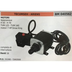 MOTORINO AVVIAMENTO BRUMAR TECUMSEH  ARIENS MOTORI Spazzaneve H 50  H 70 TVM 125  TVM 140 motori 7 HP Snow King    completo di