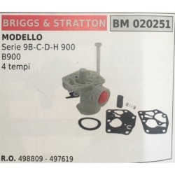 CARBURATORE A VASCHETTA BRUMAR BRIGGS&STRATTON MODELLO Serie 9B  C  D  H 900 B900 4 tempi